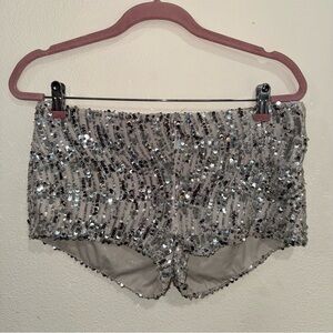 sequin micro shorts